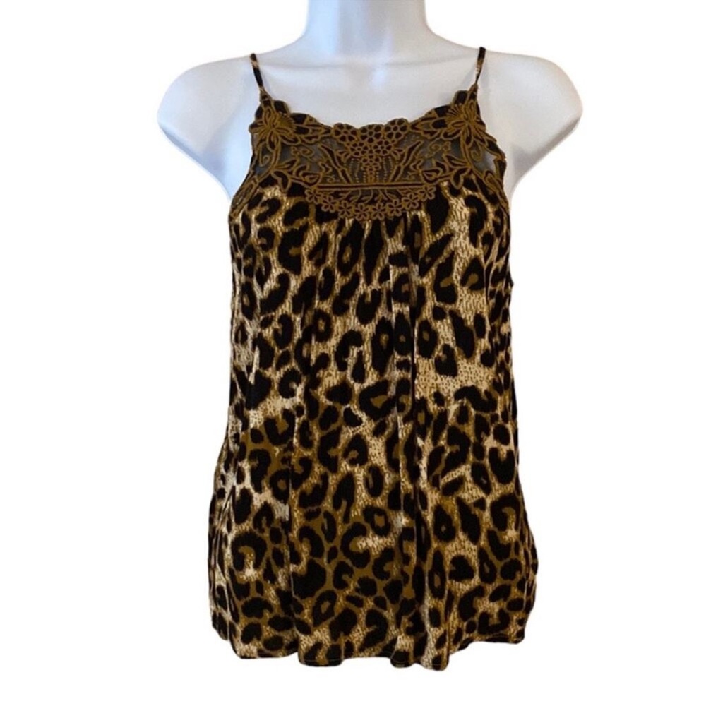 NWT Maurices Animal Print Camisole Lace Tank Top in Cheetah Print Size Medium